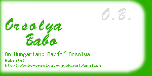 orsolya babo business card